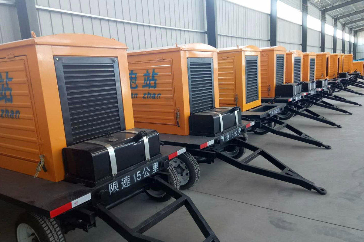 建华发电机租赁施工现场